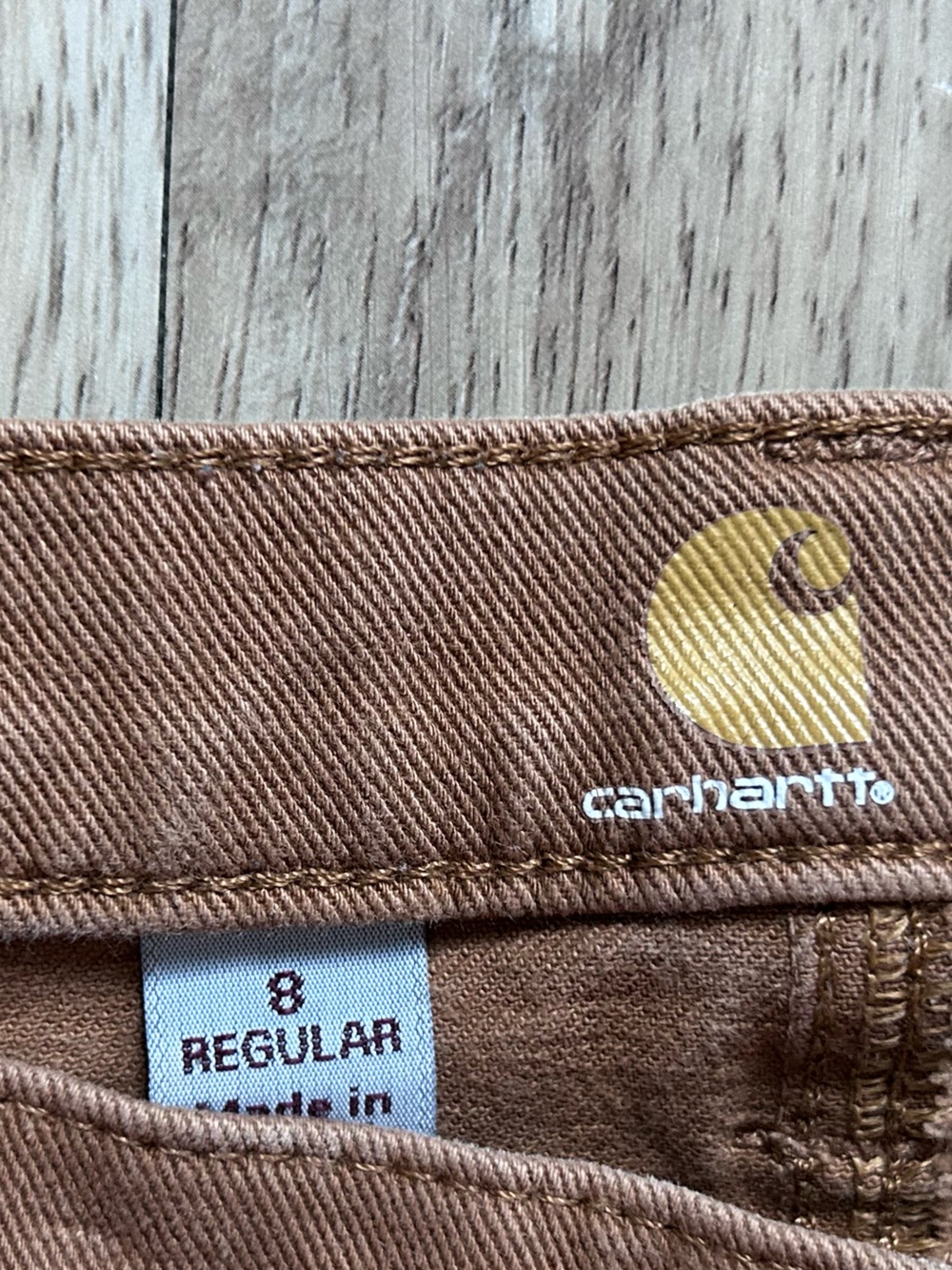 Carhartt Brown Canvas Cargo carpenter Work Pants double knee straight fit - Picture 3 of 9